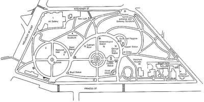 Kort af Albert park Auckland
