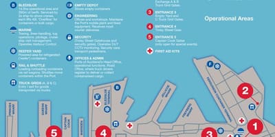 Höfn Auckland kort
