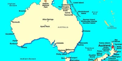 Auckland í heiminum kort