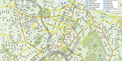 Auckland Nýja-Sjáland kort